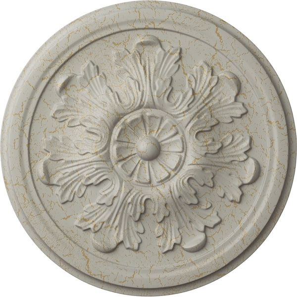 Ekena Millwork Legacy Acanthus Ceiling Medallion (Canopies up to 3 1/2"), 12 3/4"OD x 7/8"P, Pot of Cream Crackle CM12LEPCC - main